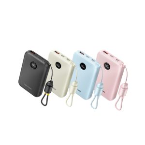 Vention 10,000mAh 22.5W Power Bank – Black / Pink / Beige / Blue