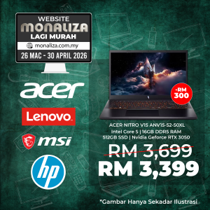 Acer Nitro V15 Gaming Laptop ANV15-52-50XL | Intel® Core™ 5 210H | 16GB DDR5 | 512GB PCIe NVMe SSD | RTX 3050 | 15.6" FHD 165Hz