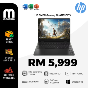 HP OMEN Gaming 16-AM0371TX – Intel Core Ultra 7 255H / 24GB / 512GB / GeForce RTX 5050 8GB