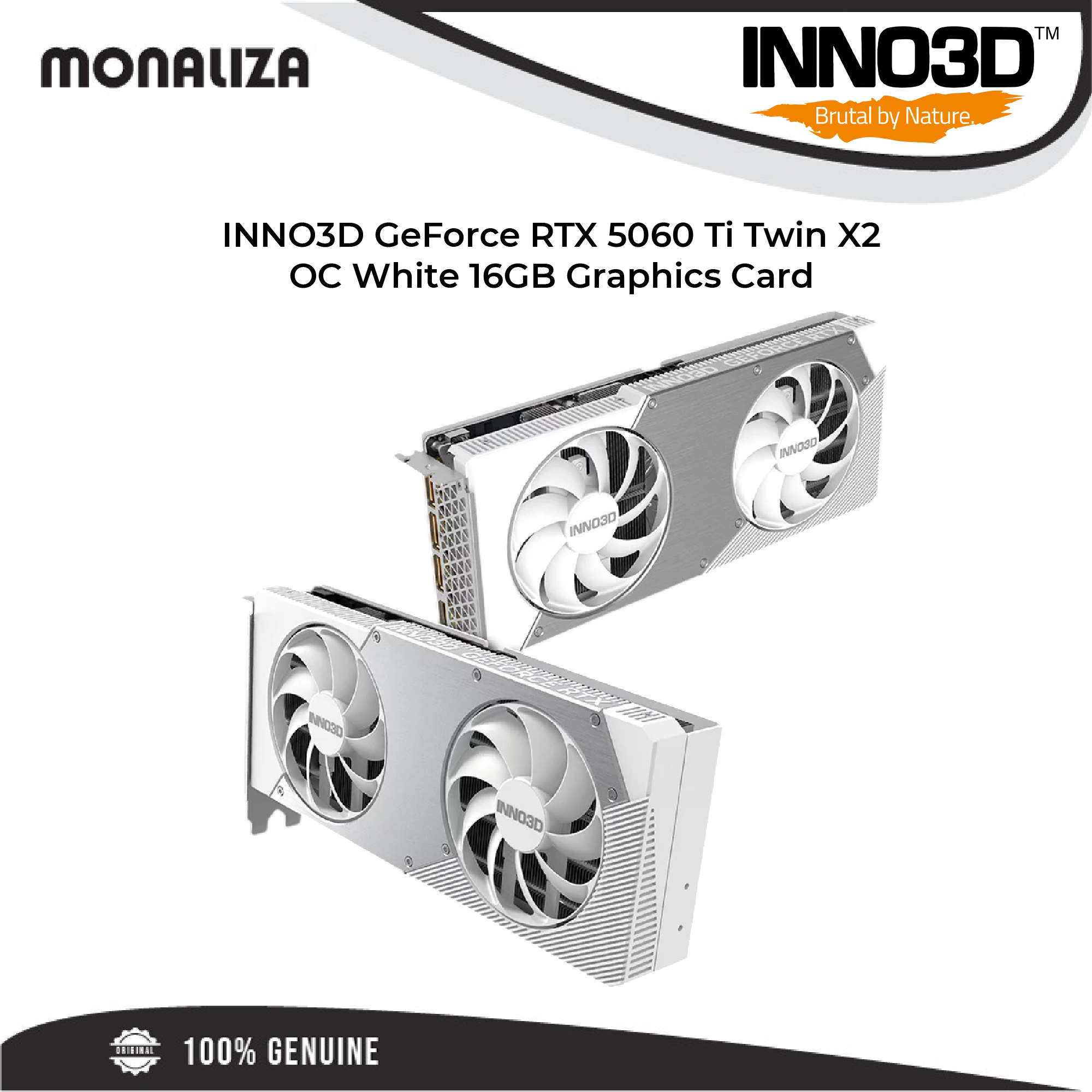 INNO3D GeForce RTX 5060 Ti Twin X2 OC White 16GB Graphics Card -