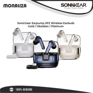 SonicGear Earpump XP2 Wireless Earbuds – Gold / Obsidian / Platinum