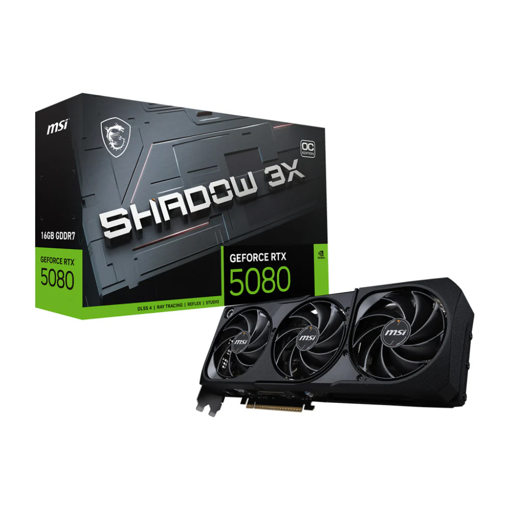 MSI GeForce RTX 5080 Shadow 3X 16GB GDDR7 Graphics Card