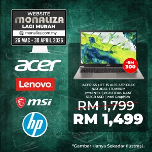 💻 Acer AS Lite 15 Laptop AL15‑33P‑C84X | Intel® N150 | 8GB DDR5 | 512GB PCIe NVMe Gen4 SSD | 15.6" FHD IPS | Natural Titanium
