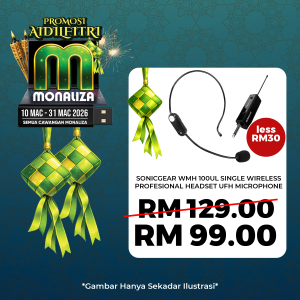 SonicGear WMH 100UL Single Wireless Professional Headset UHF Microphone