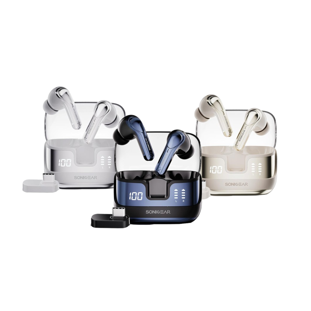 SonicGear Earpump XP2 Wireless Earbuds – Gold / Obsidian / Platinum