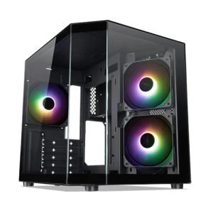 Tecware VX Trinity M2 mATX TG Case (3× ARGB Fans) – Black