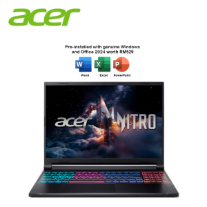Acer Nitro V16s ANV16S-71-58B0 16" Wqxga 180Hz Gaming Laptop ( C5-210H, 16gb, 512GB Ssd| RTX5060 8gb| W11 )