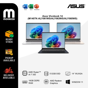 Asus Vivobook 14 (M1407K-ALY061WS/ALY063WS/ALY065WS)- Platinum Gold |Cool Silver |Quiet Blue