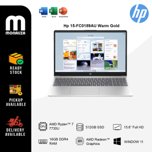 Hp 15-FC0189AU Warm Gold | AMD Ryzen™ 5 7530U | AMD Radeon™ Graphics