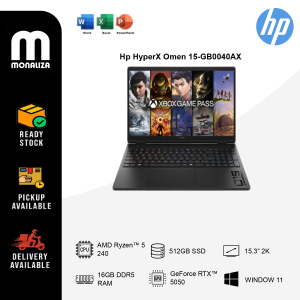 Hp HyperX Omen 15-GB0040AX | AMD Ryzen™ 5 240 |  RTX™ 5050 | 512GB Ssd