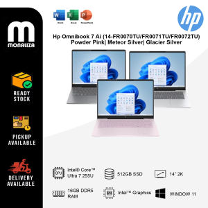Hp Omnibook 7 Ai (14-FR0070TU/FR0071TU/FR0072TU) -Powder Pink| Meteor Silver| Glacier Silver