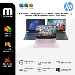 Hp Victus Gaming (15-FA2547TX/FA2548TX/FA2549TX ) -Powder Pink| Perfomance Blue| Mica Silver