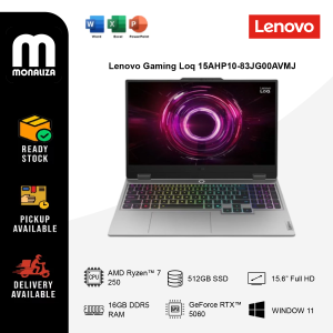 Lenovo Gaming Loq 15AHP10-83JG00AVMJ |AMD Ryzen™ 7 250 |RTX™ 5060 8GB GDDR7 |512GB SSD