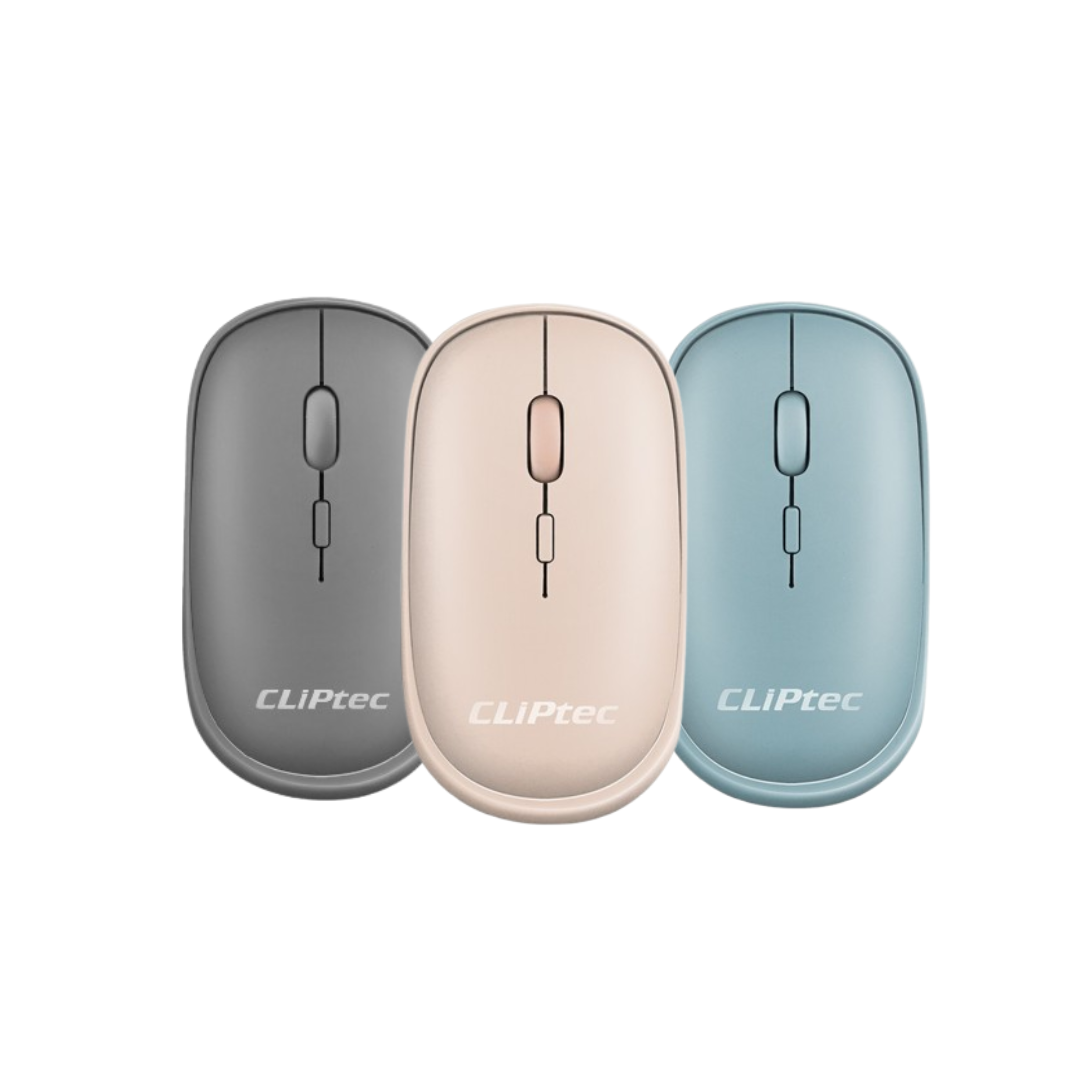 Cliptec Rzs868 2.4Ghz Wireless Silent Mouse - Youth Xilent - Blue/Grey/Pink
