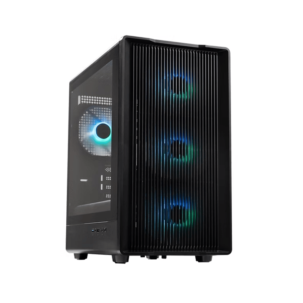 Tecware Aero M TG mATX Case (4× ARGB Fans) – Black / White