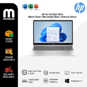 HP AI 15-FD2115TU – Warm Gold / Moonlight Blue / Natural Silver