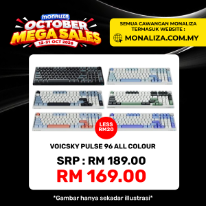 VOICSKY Pulse 96 Mechanical Keyboard (Cloudy Tactile Switch) – Aurora / Azure / Carbon / Dark / Forest / Glacier / Lavender / Sunset