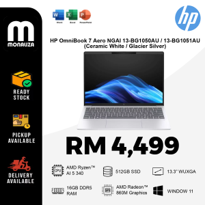 HP OmniBook 7 Aero NGAI 13-BG1050AU / 13-BG1051AU Laptop (Ceramic White / Glacier Silver)