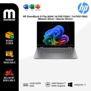 HP OmniBook X Flip NGAI 14-FK0118AU / 14-FK0119AU Laptop (Meteor Silver / Glacier Silver)