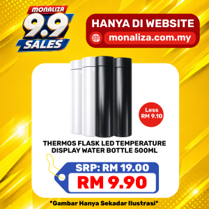 Thermos Flask LED Temperature Display Water Bottle 500ml