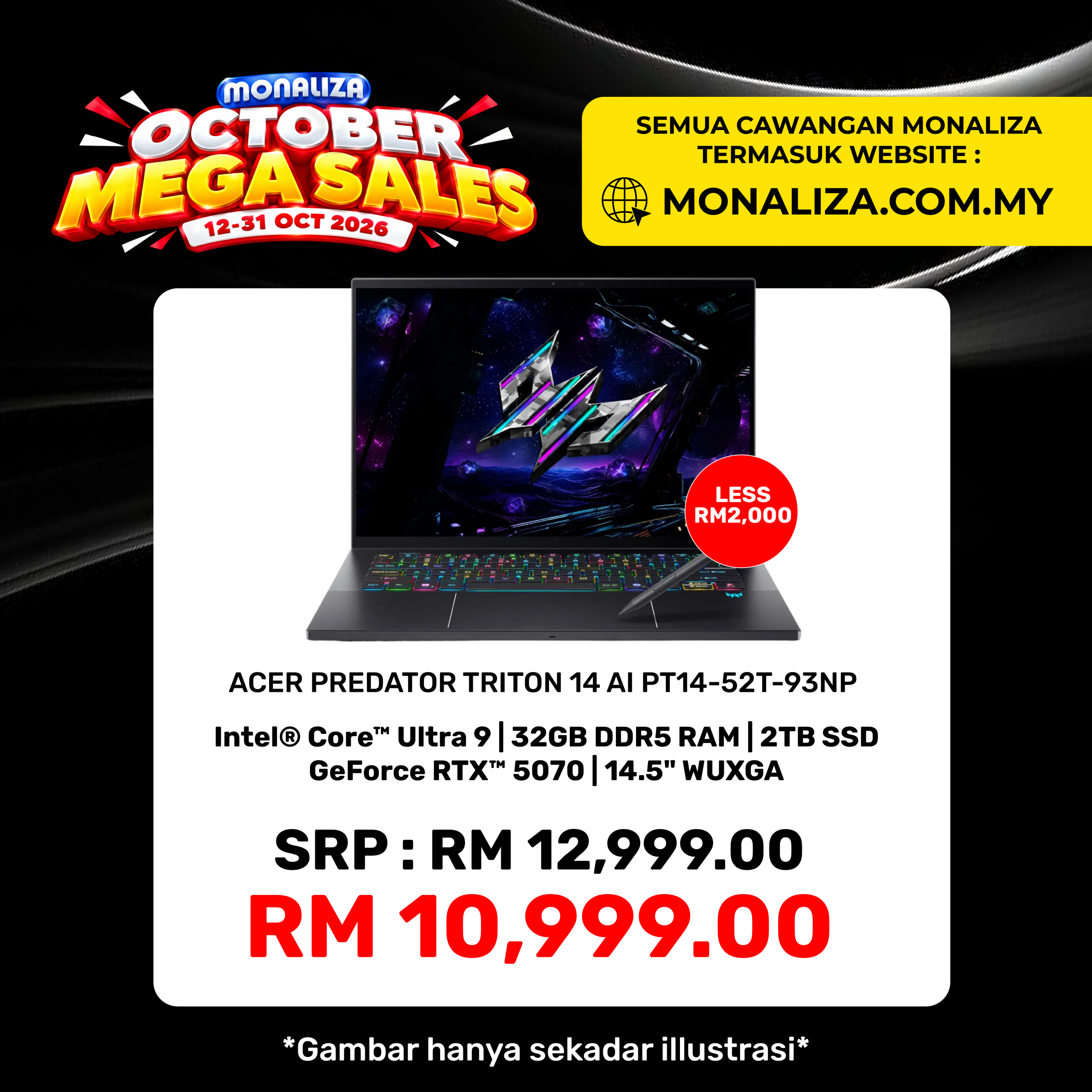 Acer Predator Triton 14 AI PT14-52T-93NP
