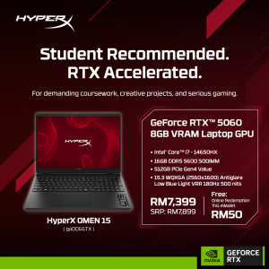 HP HyperX OMEN 15-GA0066TX Gaming Laptop – Shadow Black