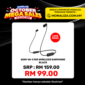 Sony WI-C100 Wireless Earphones – Black